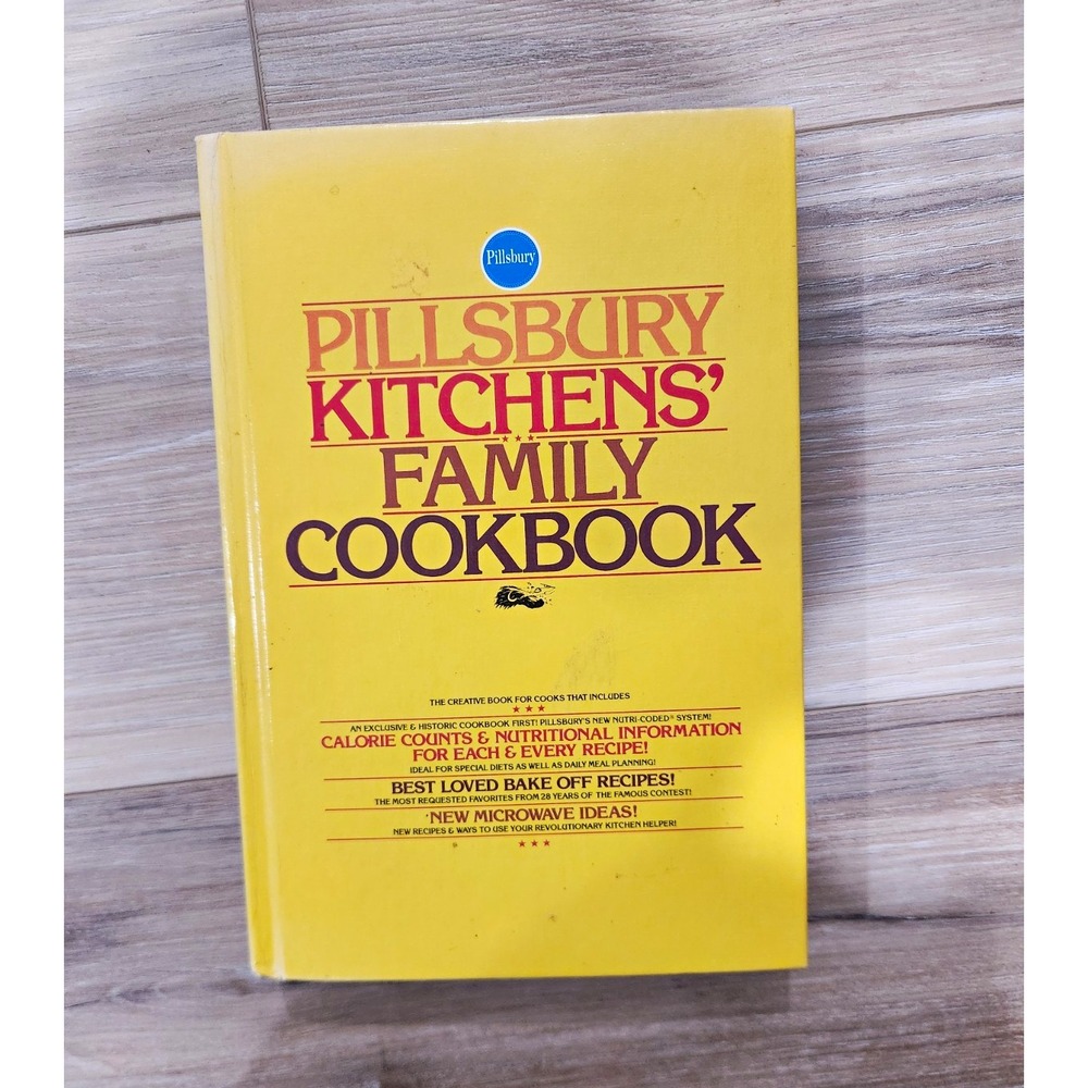 Pillsbury Kitchens' Family Cookbook Hardcover 1979 Yellow Inscribed Vintage